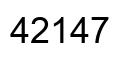 Number 42147 black image