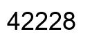 Number 42228 black image