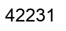 Number 42231 black image