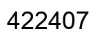 Number 422407 black image