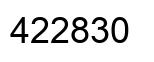 Number 422830 black image