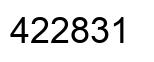 Number 422831 black image