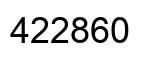 Number 422860 black image