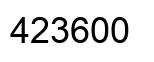 Number 423600 black image