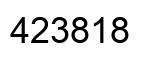 Number 423818 black image