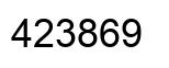 Number 423869 black image