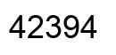 Number 42394 black image