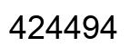 Number 424494 black image