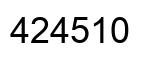 Number 424510 black image