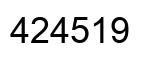 Number 424519 black image