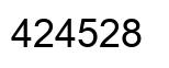Number 424528 black image