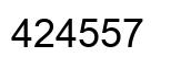 Number 424557 black image