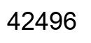 Number 42496 black image