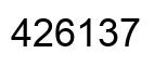 Number 426137 black image