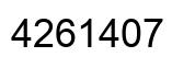 Número 4261407 imagen negro