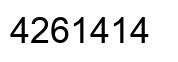 Número 4261414 imagen negro