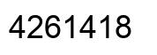 Número 4261418 imagen negro
