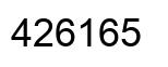 Número 426165 imagen negro