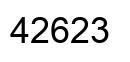 Number 42623 black image