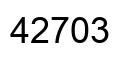 Number 42703 black image
