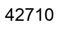 Number 42710 black image