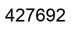 Number 427692 black image