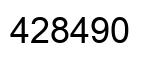 Number 428490 black image