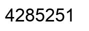 Number 4285251 black image