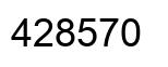 Number 428570 black image