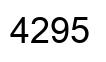Number 4295 black image