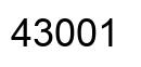 Number 43001 black image