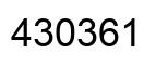 Number 430361 black image