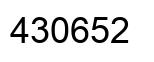 Number 430652 black image