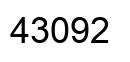 Number 43092 black image