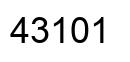 Number 43101 black image