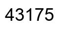 Number 43175 black image