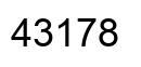 Number 43178 black image