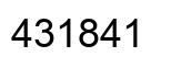 Number 431841 black image