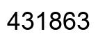 Number 431863 black image
