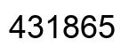 Number 431865 black image