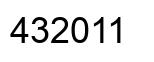 Número 432011 imagen negro