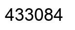 Number 433084 black image