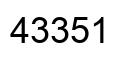 Número 43351 imagen negro