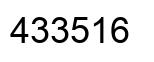 Number 433516 black image