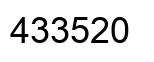 Number 433520 black image