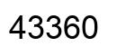 Number 43360 black image