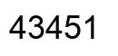 Number 43451 black image