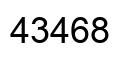 Number 43468 black image