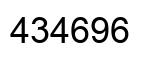 Number 434696 black image