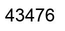 Number 43476 black image